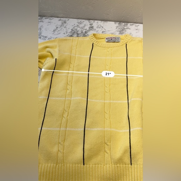 Vintage Boca Classic Men’s Yellow Preppy Gold Sweater Size Large - Picture 10 of 14